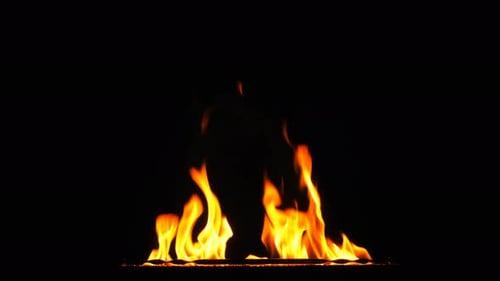 Feuer brennende Hitzeflamme auf schwarzem Hintergrund