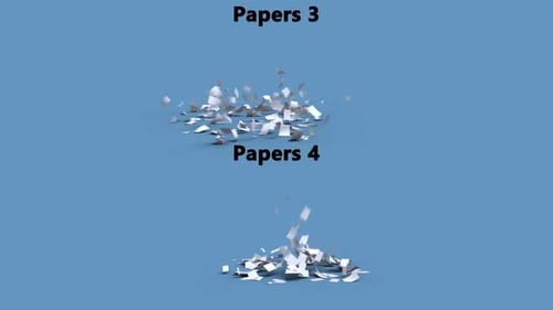 Animated Falling Paper Pieces Transition Elements