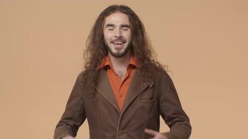 Man Giving Thumbs Up and Clapping Approval