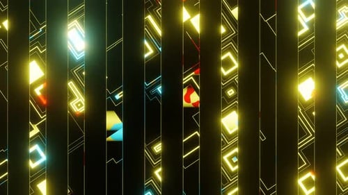 Animação VJ Loop de linhas de corrida amarelas