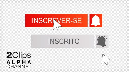 clips de botones de suscripción en portugués