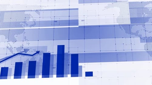 Global Business Data Growth with Animated Graphs and Statistics