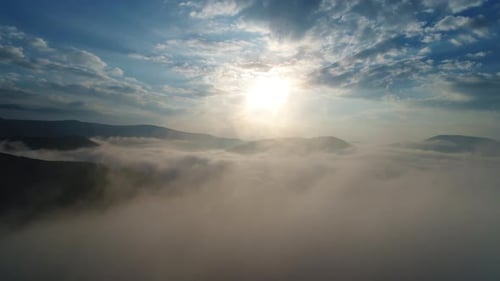 Beautiful Clouds Over Carpatian Mountains