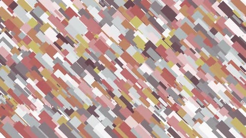 Colorful computer strokes are applied in layers and fill background
