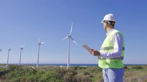 Wind turbine worker.