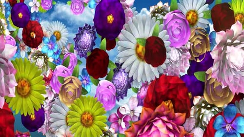 Fallende Blumen