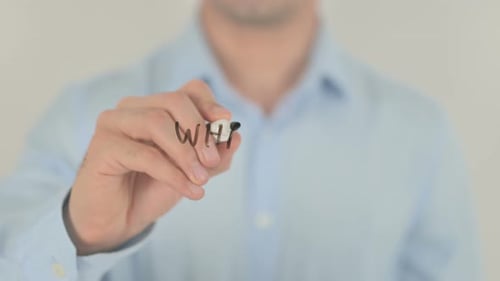 What Are The Rules, Man Writing on Transparent Screen