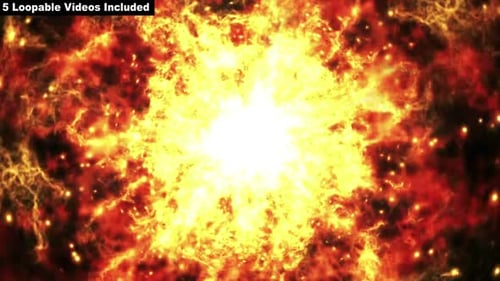 Flames Explosion-Paket (5 Videos)