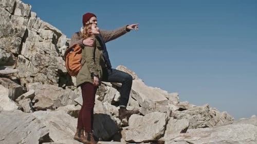 Girlfriend and Boyfriend Enjoying Scenery