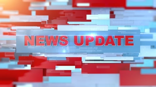 Futuristic Broadcast News Update Title Reveal Animation