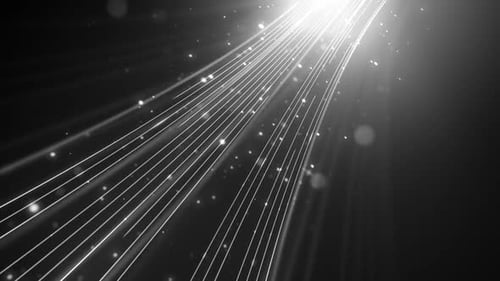 Bright White Light Rays and Sparkling Dust Particles Animation