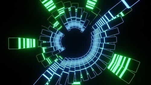 Fond abstrait de cubes de néon volants 02