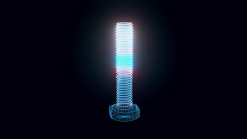 Hex Bolt Hologram Rotating Hd