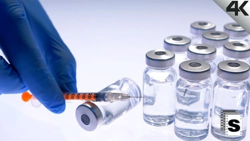 Vials and Syringe for Medicine and Treatment