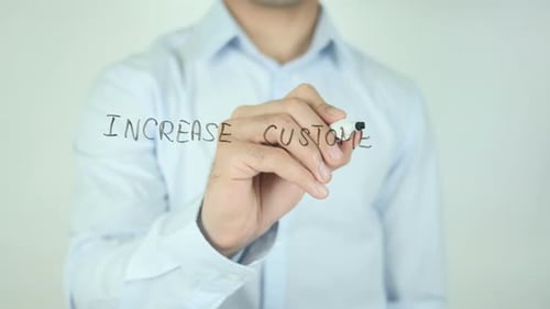 Writing Increase Customers on Glass Surface