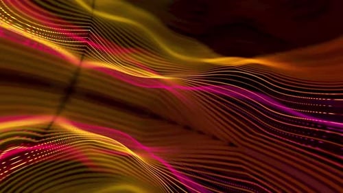 Animated abstract geometric wave line. A 17