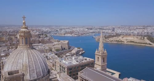 Capital of Malta - Valletta. Aerial view