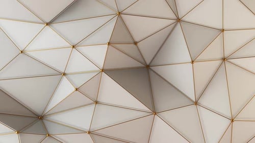 Elegant Animated Geometric Background with Gold Lines