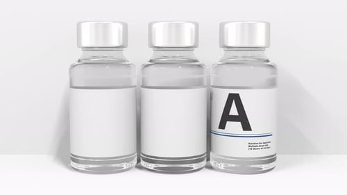 Animated Text Reveal on DNA Vials for Medical Science