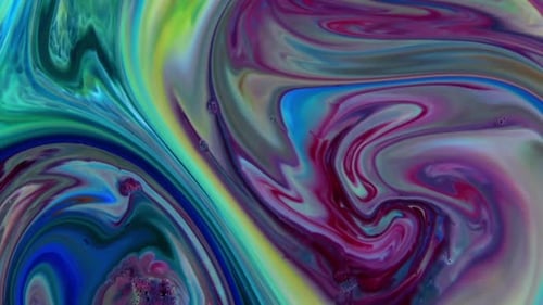 Abstract Colorful Paints Swirling Together