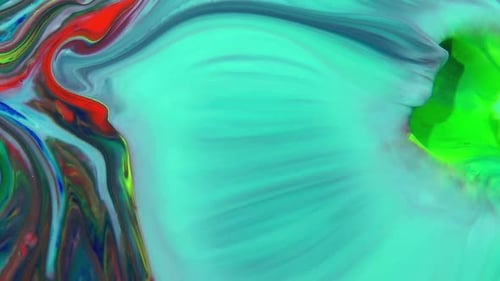Abstract Paint Swirls with Colorful Fluid Motion