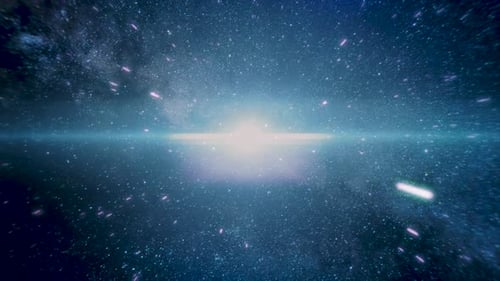 Hyperspace Jump Through Starfield Tunnel Animation