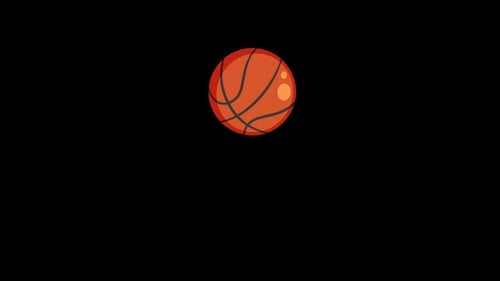 Basketball Punching 2D Animation Alpha 4K