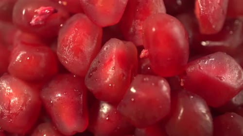 Rotation Macro Fruit Pomegranate Background