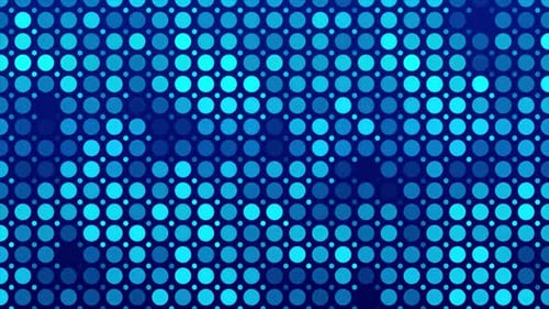 Blue Geometric Circles Grid Looping Abstract Background Animation