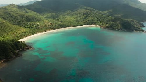 Tropical Island with Blue Lagoon