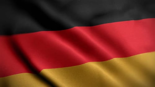 Waving German Flag Seamless Loop Animation