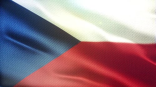 Realistic Waving Czech Republic Flag Animation