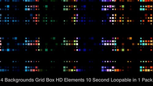 Abstract Digital Grid Pixelated Loop Background Animation
