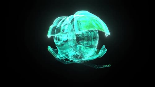 Sci Fi Flying Drone Bot Hologram Hd