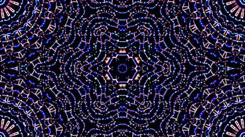 Vibrant Abstract Kaleidoscope Pattern Animation Background