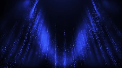Abstract Blue Particle Light Rays Animation Loop