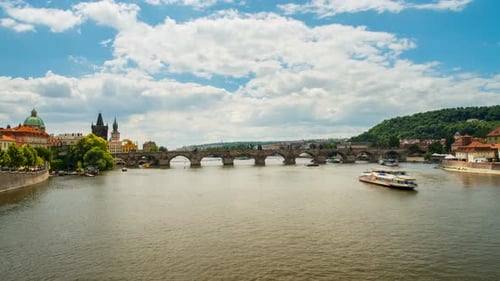 Charles Bridge and Vltava River
