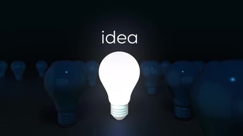 Animated 3D Lightbulb Idea Reveal