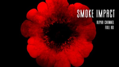 Abstract Red Fluid Smoke Spread Transition Reveal