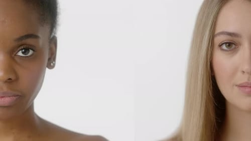 Contrasting Beauty: Women's Faces in Close-Up