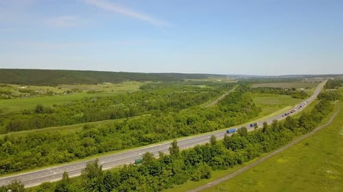 Trucks On Country Road