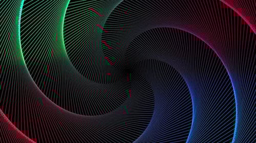 Abstract Neon Lines Swirling Geometric Motion Background