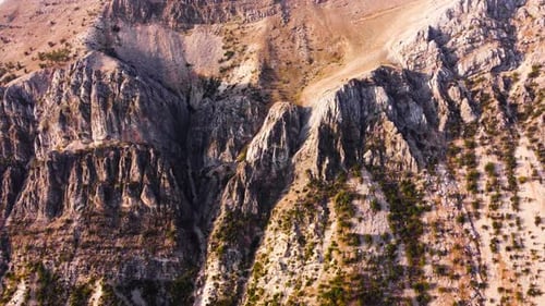 Incredible Mountain Landscape in Golden Hours at Dawn Valley with Forest and Trees Epic Aerial Drone