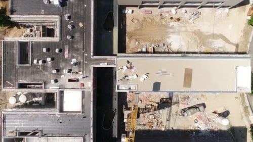 Construction Area with New Buildings