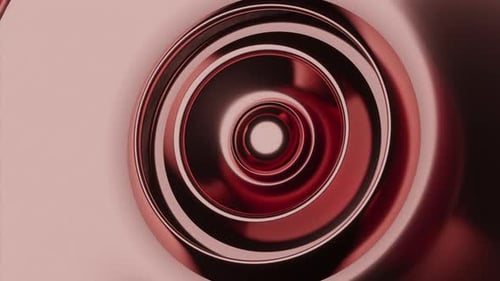 Rose Gold Metallic Concentric Circles Looping Tunnel