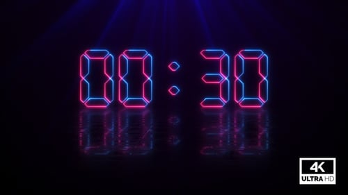 Negativer Countdown 30 Sekunden Neon