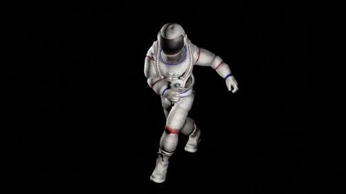 Astronaute essayant de marcher sur la lune