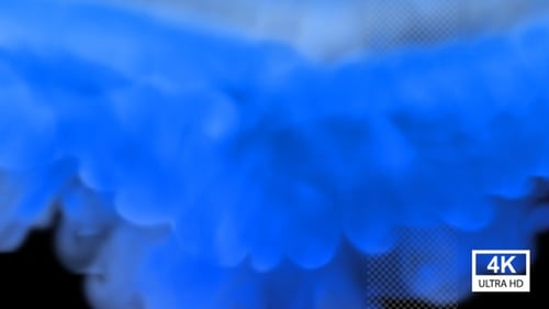Blue Fluid Smoke Reveal Transition