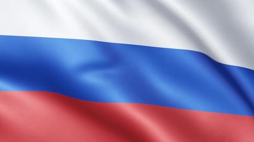 Realistic Waving Russian Flag Animation