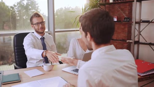 Corporate Interview in Modern Office